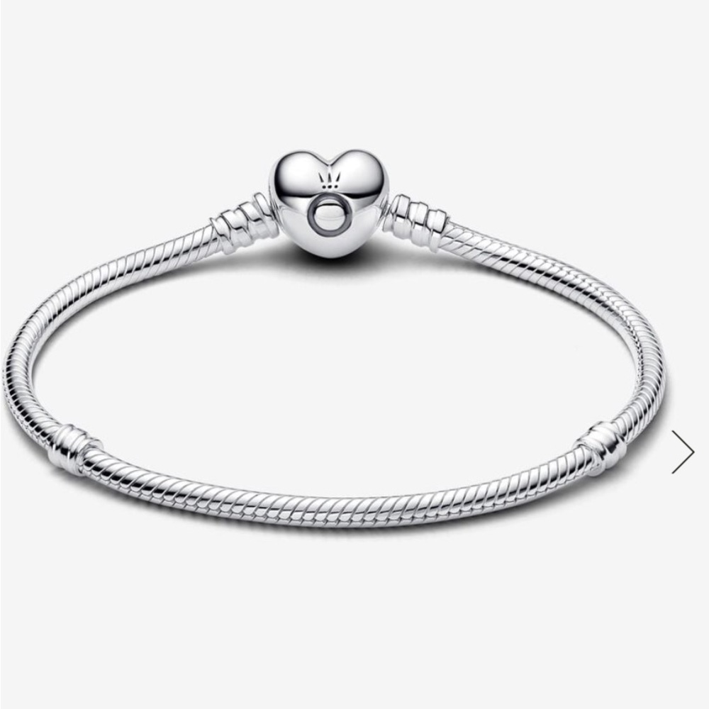 Pandora Moments Heart Clasp Snake Chain Bracelet